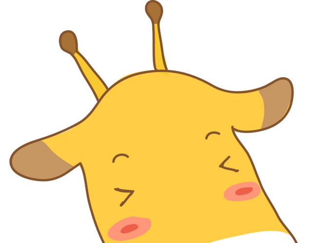 卡通长颈鹿脖子上的挂牌