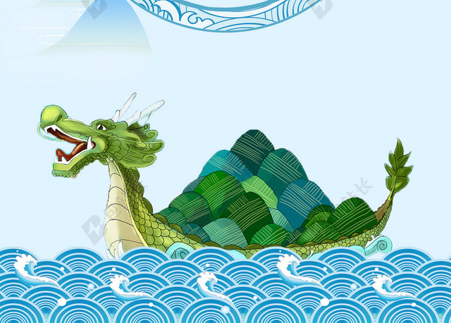 端午中国风龙舟背景