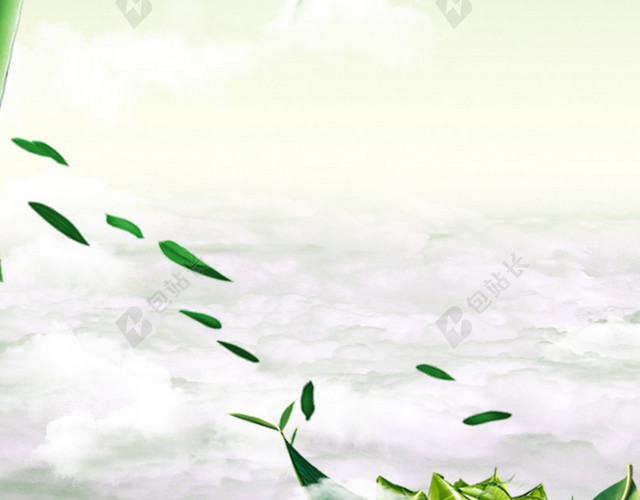中国风端午节粽子船H5背景