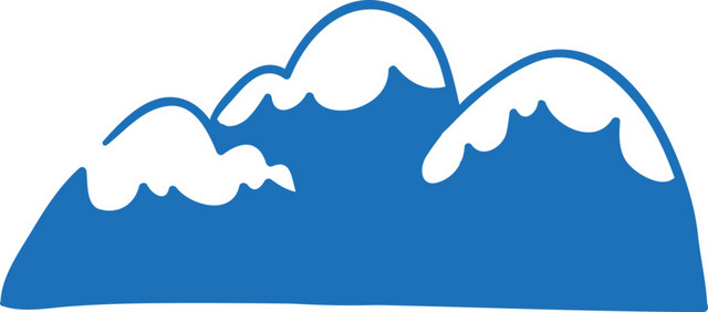 雪山山顶矢量图