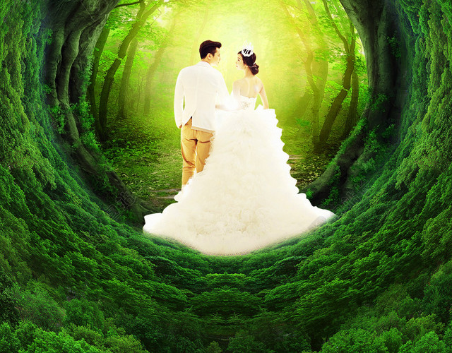 婚礼婚庆PSD分层H5背景素材