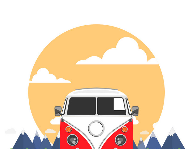 旅游团图案小火车
