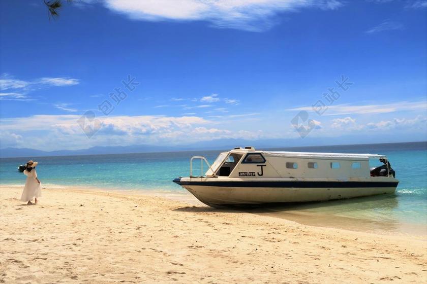 马来西亚 旅行 海 岛 海滩 时间 桑迪 天空 妇女