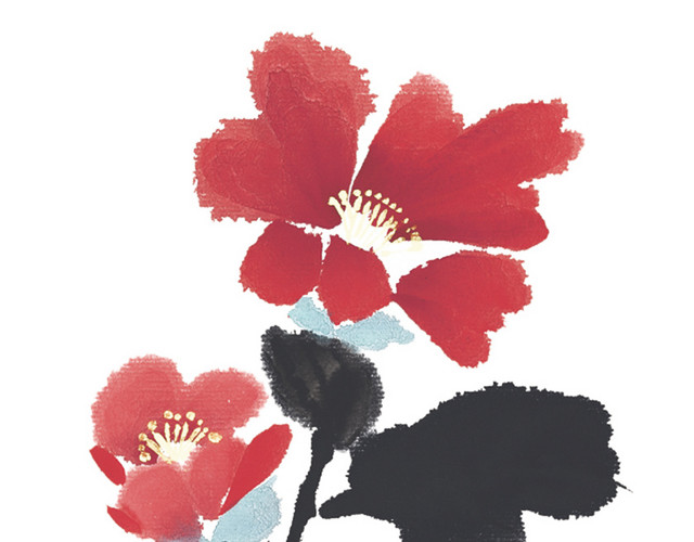 水墨花素材下载