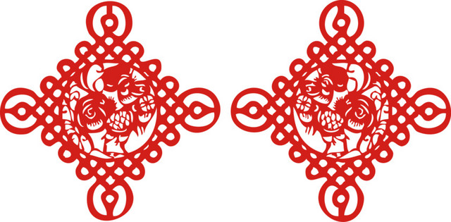 中国结鸡年剪纸窗花春节元旦