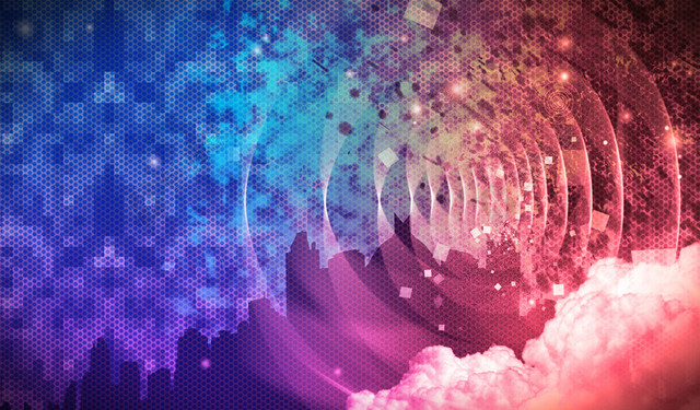 蓝红渐变酷炫酒吧背景