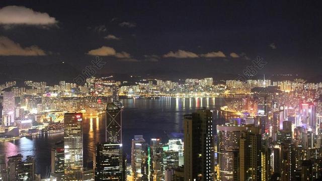 金色城市夜景美丽的都市夜景背景图片
