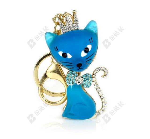 猫 钥匙圈 钥匙扣 钥匙圈挂件 动物 颜色 小工具 蓝色