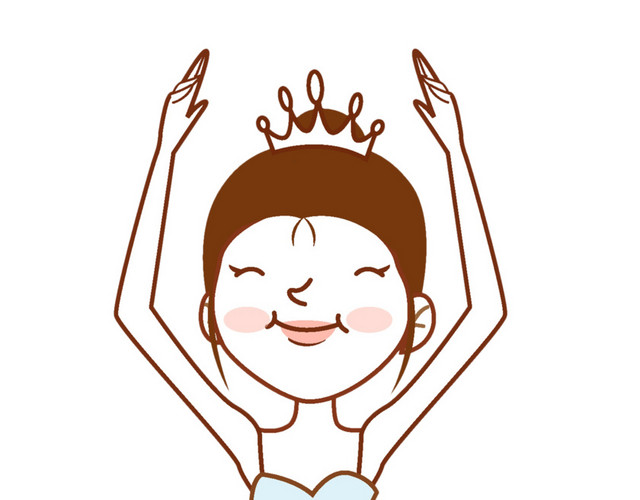 手绘芭蕾女孩
