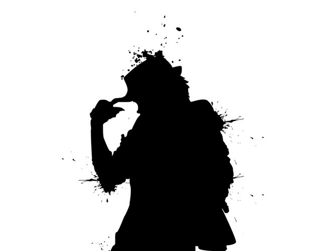 泼墨酷炫舞蹈人物矢量