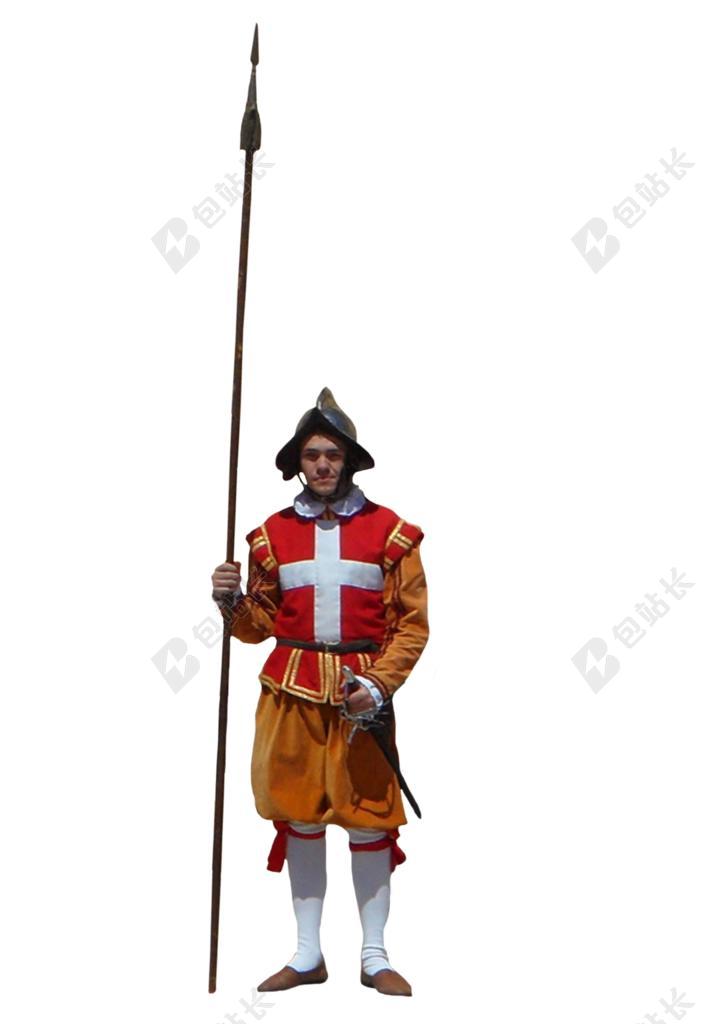士兵 LANDSKNECHT酒店 中世纪 雇佣兵 武器 剑 矛