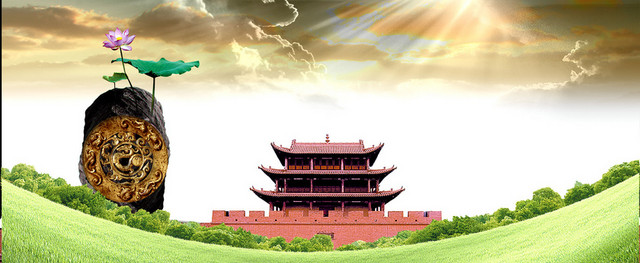 中国古典建筑宣传海报