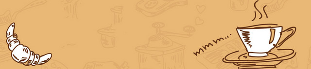 美食咖啡手绘背景BANNER