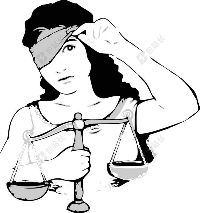 拿天平的女人图案背景图片