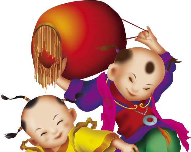 年画闹元宵免抠素材