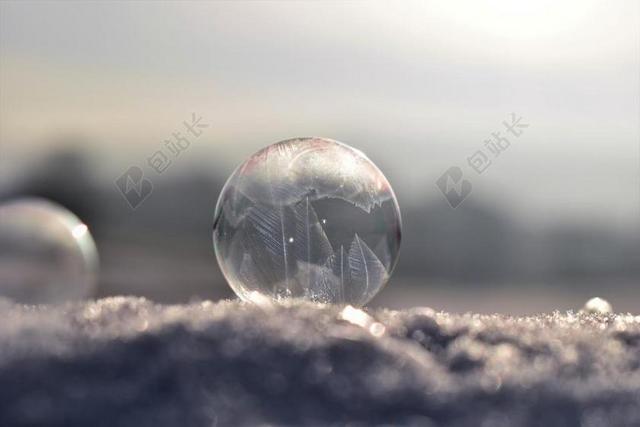 肥皂泡沫 冻结 冰冻泡泡 冬天 EISKRISTALLE 寒冬