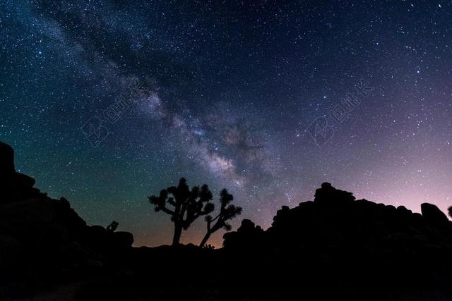 夜晚天空星星景观繁星点点背景图片
