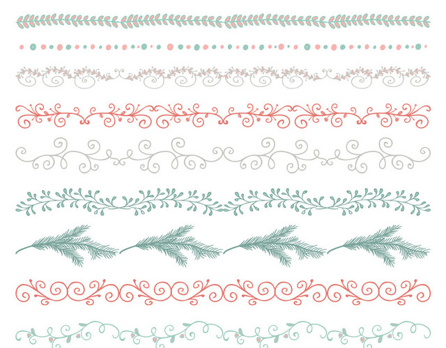 花纹边框设计矢量素材