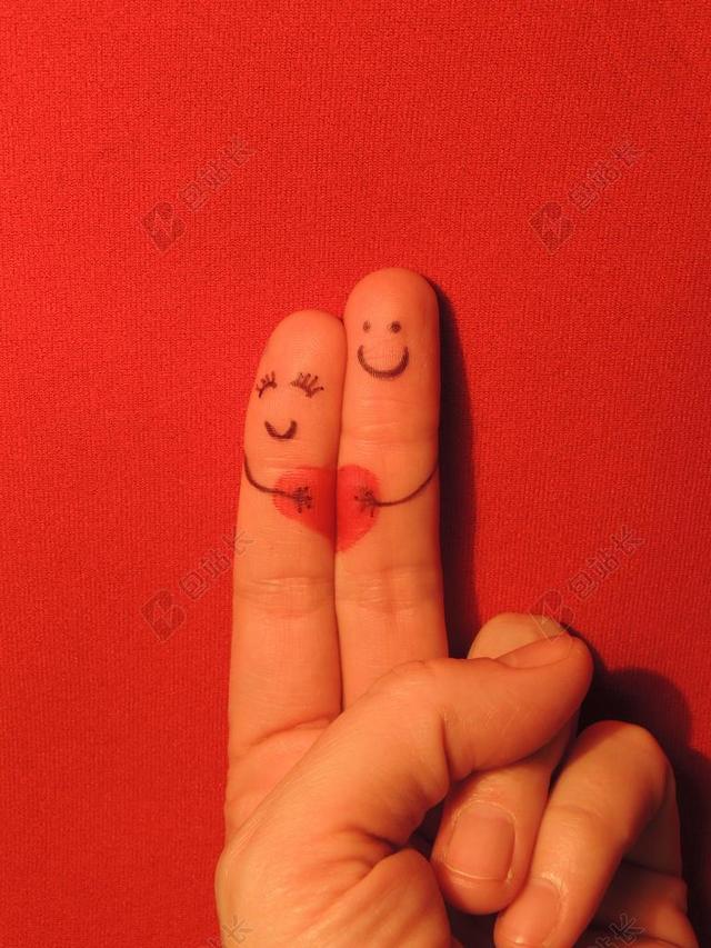手指上的绘画背景图片