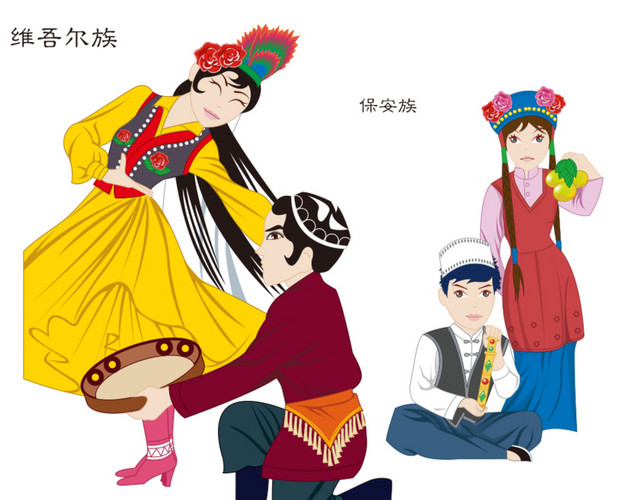 卡通民族舞蹈