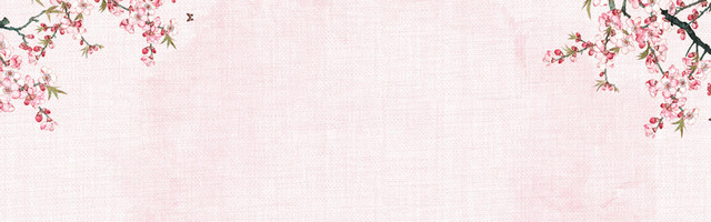 桃花节文艺小清新纹理粉BANNER