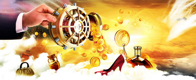 金融理财金币背景BANNER