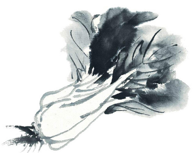 水墨白菜
