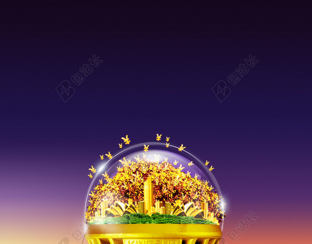 金色房地产背景