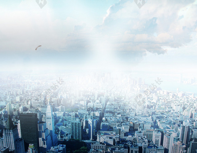 大气天空城市H5背景