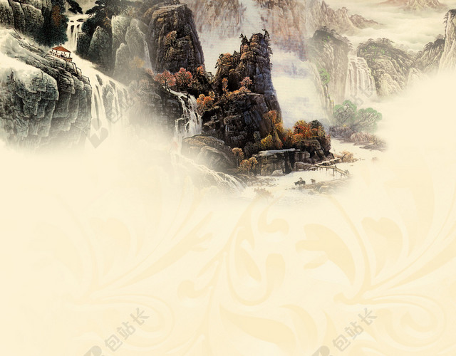 中国风水墨画背景