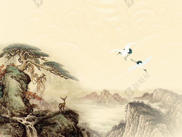 中国风水墨画背景