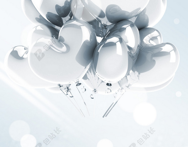 白色情人节海报PSD背景图