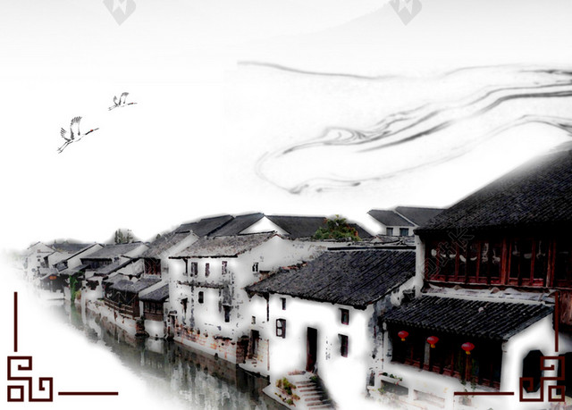 中国风谷雨背景图片