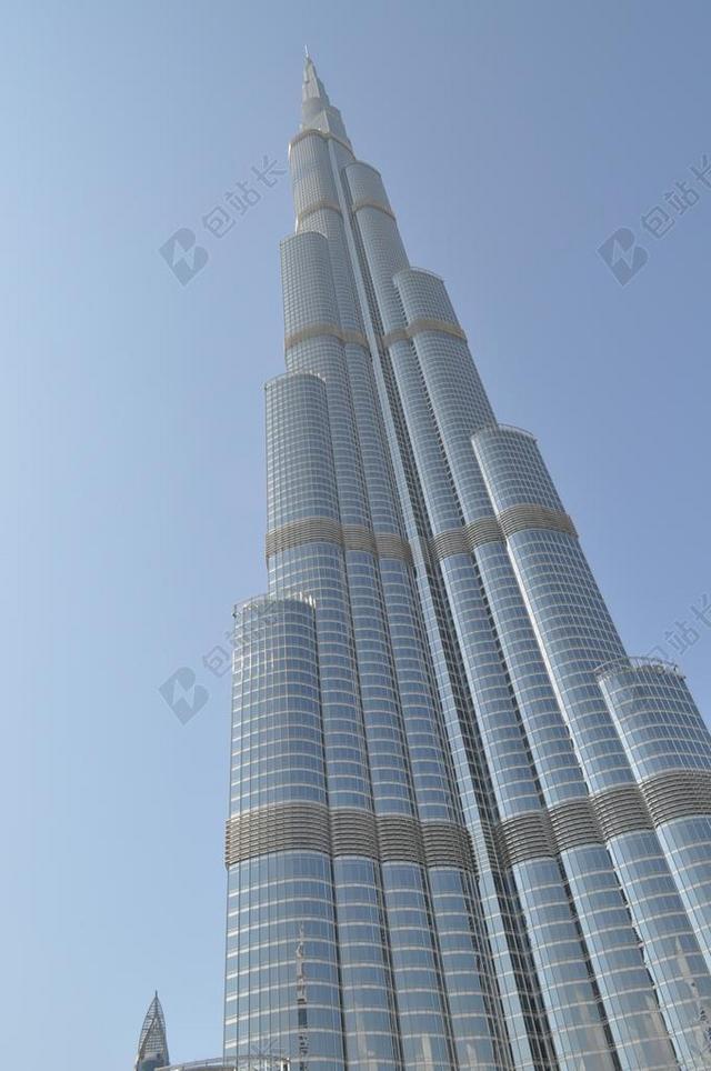 蓝色建筑高楼大厦科技背景图片