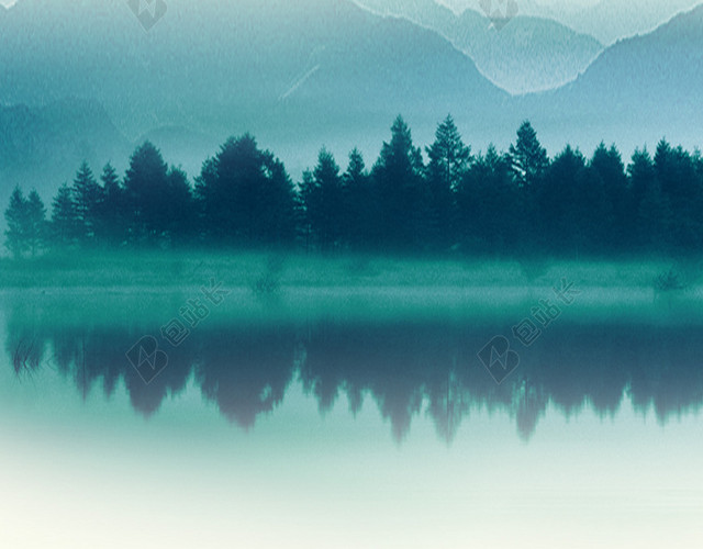 蓝天大海中国风山水源文件H5背景