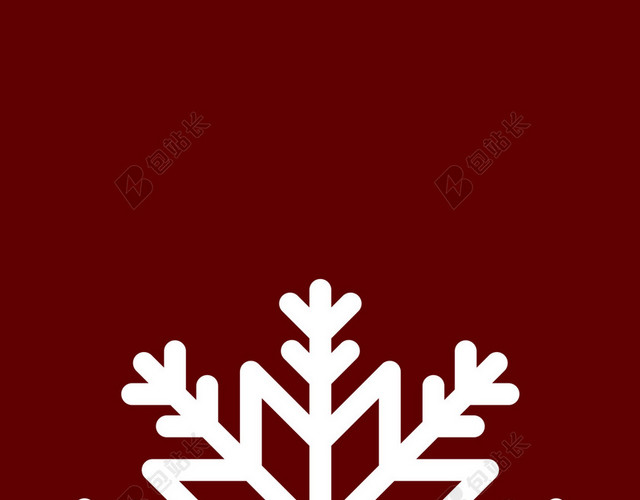 圣诞节雪花红色背景图