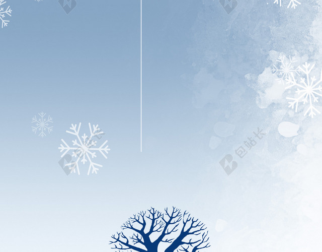 冬季雪花海报背景
