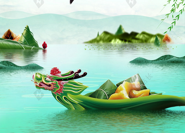中国风传统端午节海报