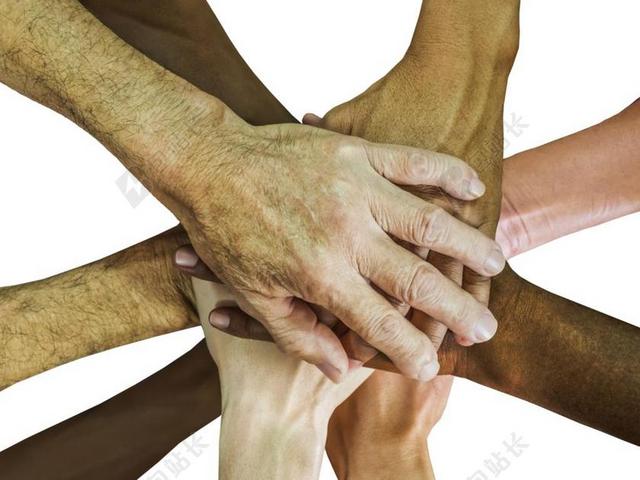 商务办公团队合作团队建设团队精神激励鼓舞士气手势背景图片