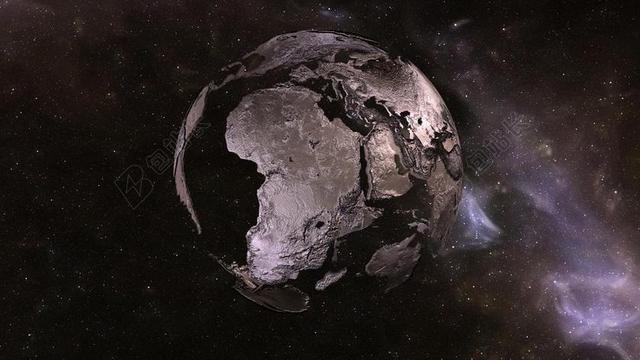 太空里的灰色星球背景图片