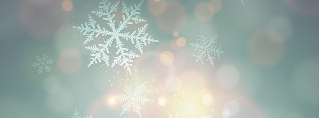 冬季雪花梦幻唯美背景BANNER