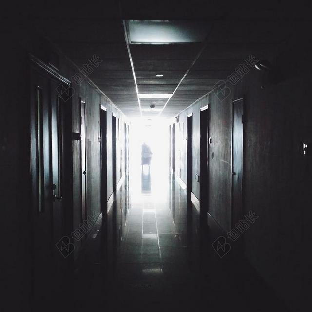建筑简约医院走廊设计背景图片