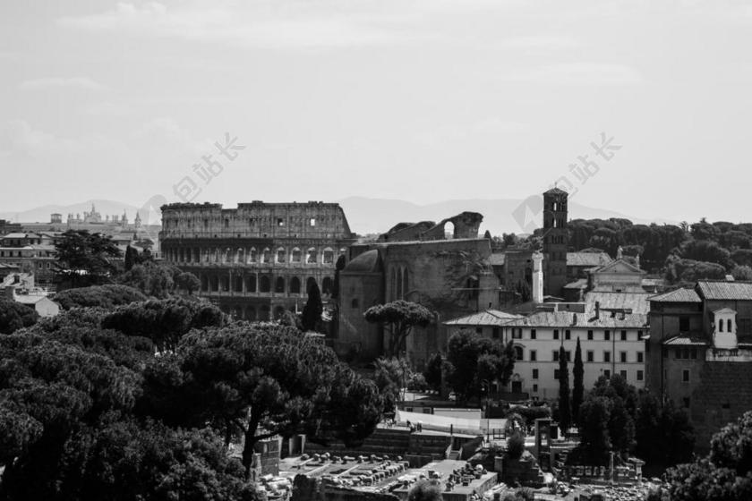 竞技场 体育馆 罗马 意大利 城市 风景 古代 历史 古建筑