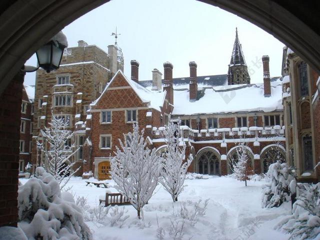 旅游自然耶鲁大学冬天景光背景图片