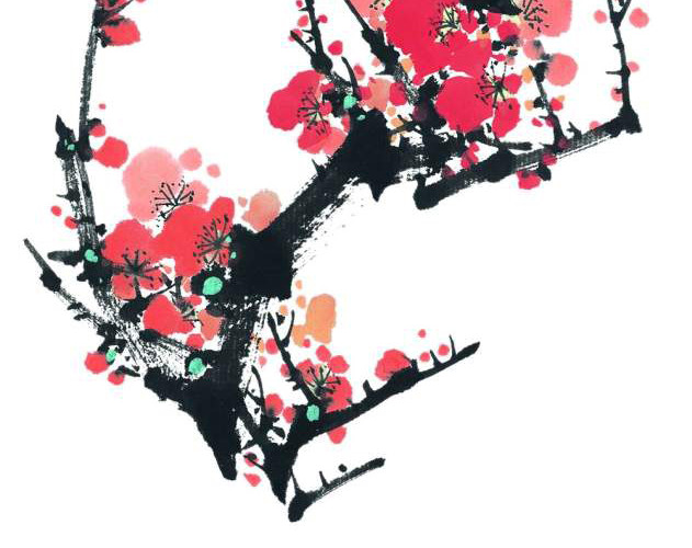 国画梅花