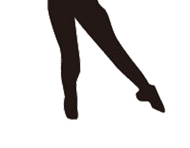 跳爵士舞的女郎剪影