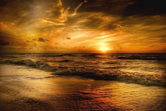 日落 丹麦 海 傍晚的天空 海岸 水 海滩 北海 太阳