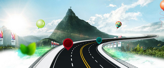 马路BANNER背景