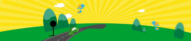 电商扁平几何放射线清新马路背景BANNER