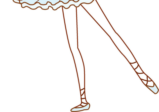 水彩女孩跳舞免抠图